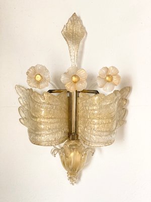 Vintage Italian Murano Glass Wall Lights with Gold by Vintage Italian Murano Glass Wall Lights with Gold by