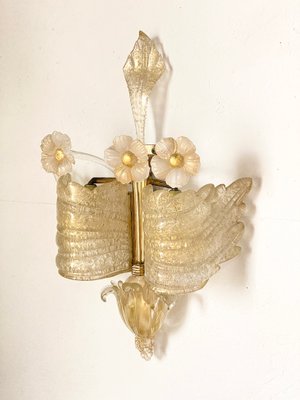 Vintage Italian Murano Glass Wall Lights with Gold by Vintage Italian Murano Glass Wall Lights with Gold by