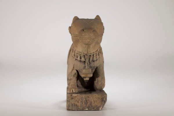 Cow Bell Carved Teak From Rajasthan -Ca 1930 Cow Bell Carved Teak From Rajasthan -Ca 1930