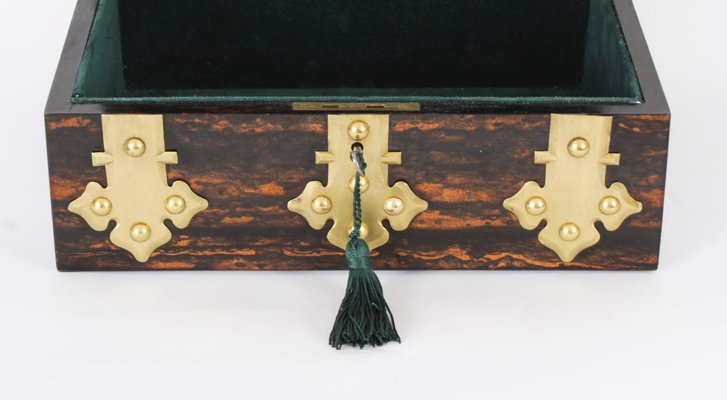 Brass Bound Rosewood Document Box From Kerala - 19th Century Brass Bound Rosewood Document Box From Kerala - 19th Century