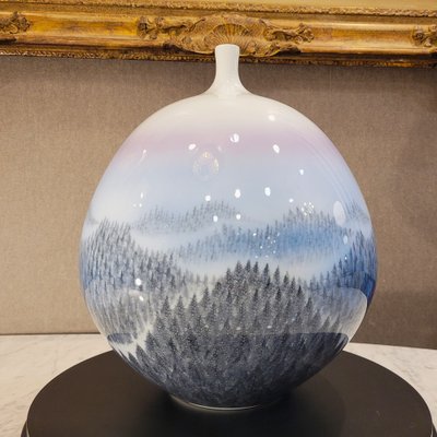 美品✨ Ashley Dimaia Vase アシュレイファニチャー 花瓶 輸入 20th Century Arita Porcelain Vase Dawn in the Forest Fujii