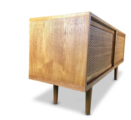 Sideboard in Oak with Wickerwork by Hans J. Wegner for Ry-Möbler