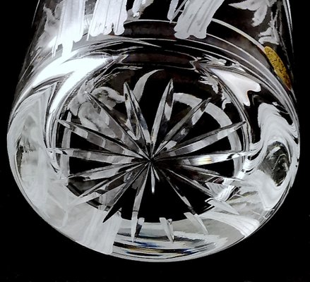 Vaso di cristallo, alto 30 cm, per fiori e decorazioni, design a grana di ghiaccio, amore eterno per la casa bello, lucido, adorabile, adatto per tutte le occasioni, perfetto come regalo