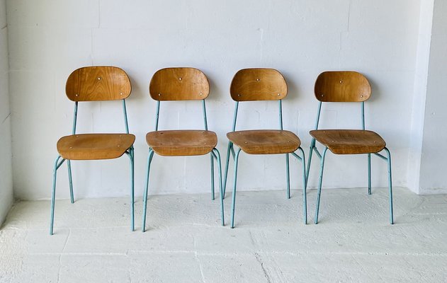 Vintage School Chairs, 1970, Set of for sale at Pamono