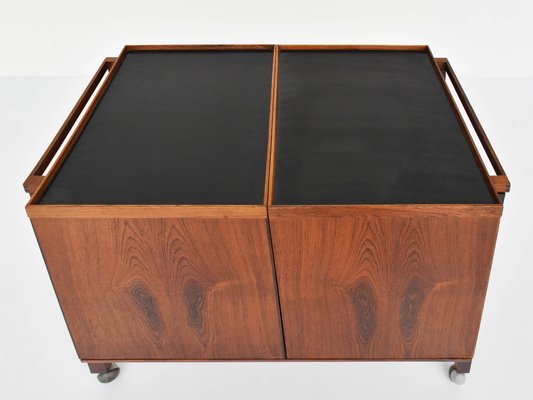 Danish Sliding Bar Cart by Niels Erik Glasdam Jensen for Vantinge