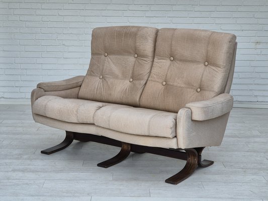 Scandinavian Seater Sofa in Leather, 1970s for sale at Pamono