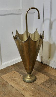 Brass Umbrella-Shaped Umbrella Stand, 1920s for sale at Pamono