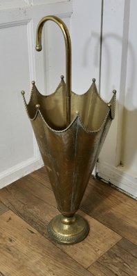 Brass Umbrella-Shaped Umbrella Stand, 1920s for sale at Pamono