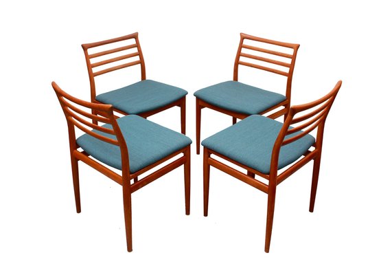 Teak Dining Room Chairs by Erling Torvids for Soro Mobelfabrik 1965 Set of 4