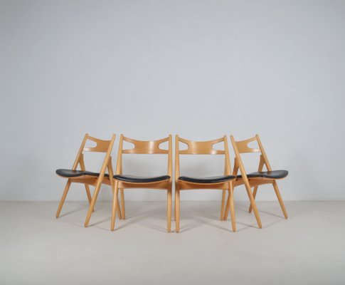 CH-29 Sawbuck Chairs by Hans Wegner for Carl Hansen & Son, Set of