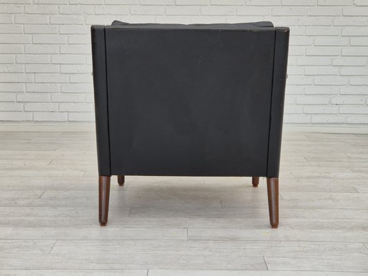 Danish Lounge Chair Model 55 in Leather and Rosewood by Kurt
