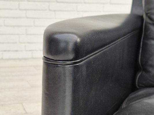 Danish Lounge Chair Model 55 in Leather and Rosewood by Kurt