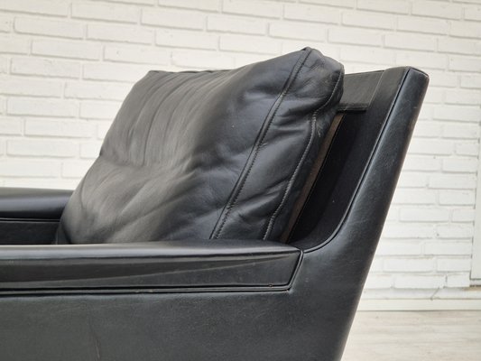 Danish Lounge Chair Model 55 in Leather and Rosewood by Kurt