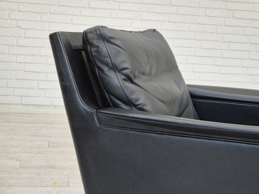 Danish Lounge Chair Model 55 in Leather and Rosewood by Kurt