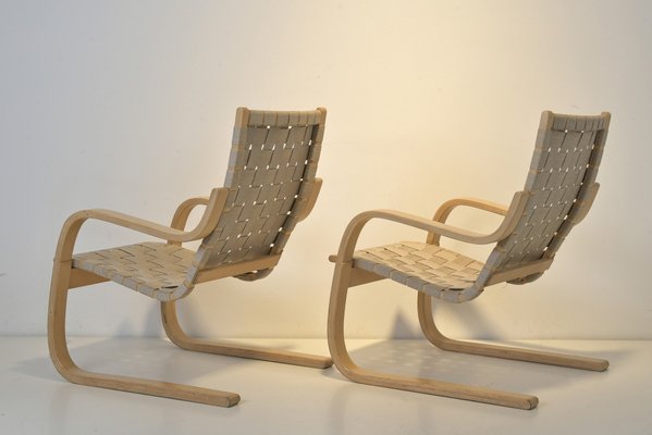 Set of 406 Cantilever Lounge Chairs by Alvar Aalto for Artek Set of 406 Cantilever Lounge Chairs by Alvar Aalto for Artek