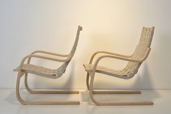 Set of 406 Cantilever Lounge Chairs by Alvar Aalto for Artek