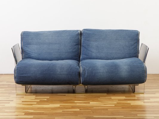 Pop Sofa in Denim by Piero Lissoni for Kartell for sale at Pamono
