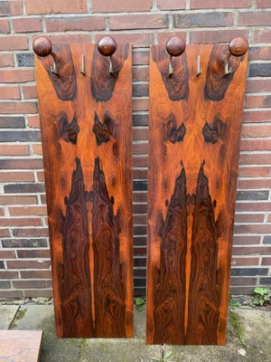 Scandinavian Wall Coat Rack 1960s Set of 4 for sale at Pamono