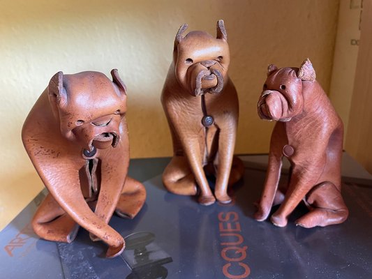 V*E様 50-60's Deru leather dog 西ドイツ製 犬 レザ 50-60's Deru