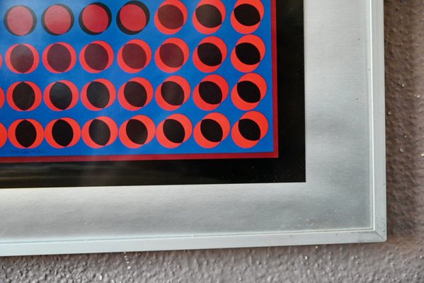 Victor Vasarely, Tuz, Silkscreen, 1970s for sale at Pamono