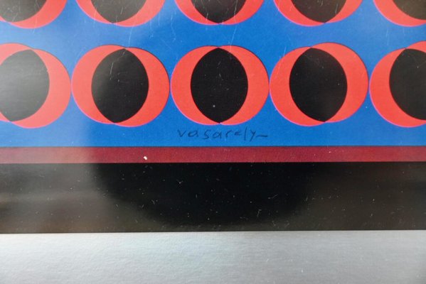Victor Vasarely, Tuz, Silkscreen, 1970s for sale at Pamono