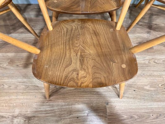Mid Century Dining Chairs in Beech from Ercol 1960s Set of 4 for sale at Pamono