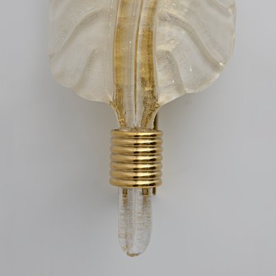 Mid-Century Modern Murano Glass & Gold Leaf Sconces in the Mid-Century Modern Murano Glass & Gold Leaf Sconces in the
