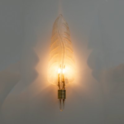 Mid-Century Modern Murano Glass & Gold Leaf Sconces in the Mid-Century Modern Murano Glass & Gold Leaf Sconces in the