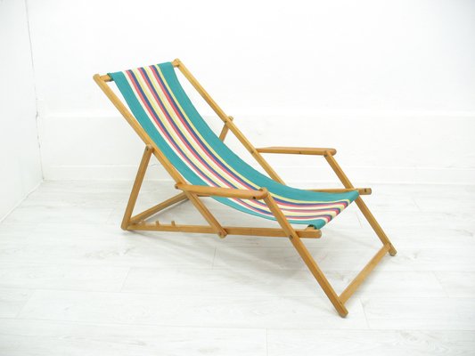 Vintage Deck Chair, 1970s for sale at Pamono