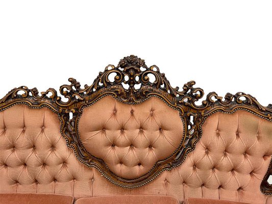 Italian Baroque Sofa and Armchairs, 1970s, Set of 3 for sale Italian Baroque Sofa and Armchairs, 1970s, Set of 3 for sale