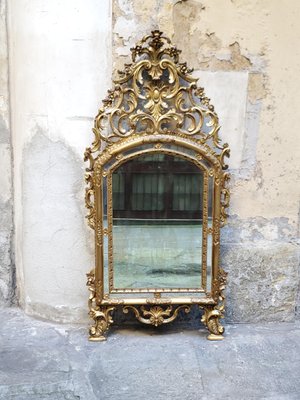 Antique Mirror with Wooden Frame for sale at Pamono