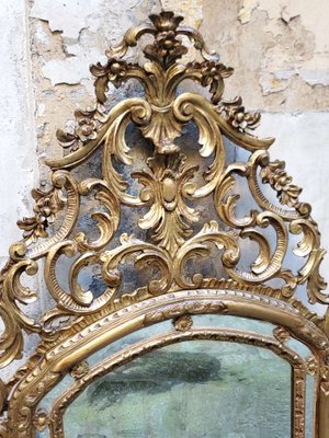 Antique Mirror with Wooden Frame for sale at Pamono