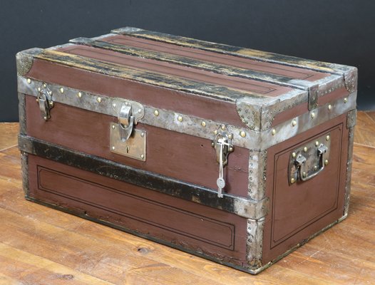 Leather Steamer Trunk with Key from Goyard, 1893 for sale at Pamono