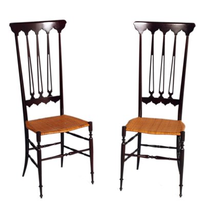 Sedia Chiavarina con schienale alto di Gio Ponti per Sac Chiavari