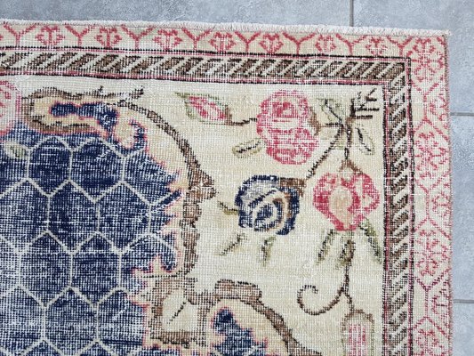 Vintage Turkish Blue Rug, 1960s for sale at Pamono