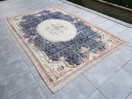 68×231 \"セピア色の思い出” ViNTAGE TURKiSH RUG Turkish Azari Vintage Inspired Caucasian Snowflake Rug No