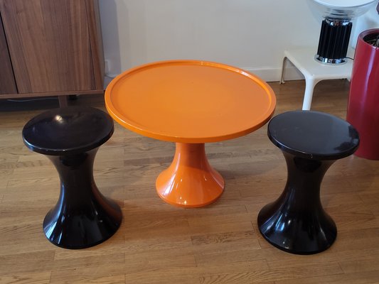 Henry Massonnet Tam Tam Plastic Stool Tam Tam Table And Stool Set