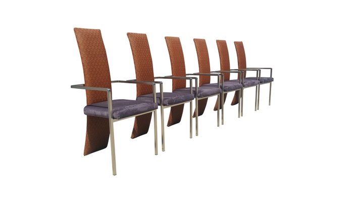 Mid Century Modern Dining Chairs From Belgochrom Set Of 6 For Mid Century Modern Dining Chairs From