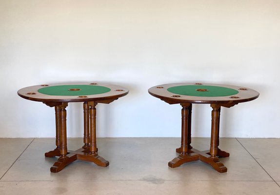 Oak Game Tables, 1940s, Set of 2 for sale at Pamono