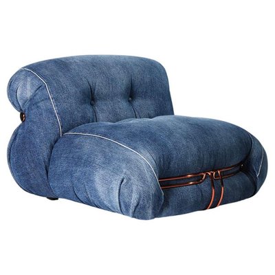Cassina & Roy Roger's デニムソファ Roy Rogers Denim Soriana Armchair by Afra and Tobia Scarpa for
