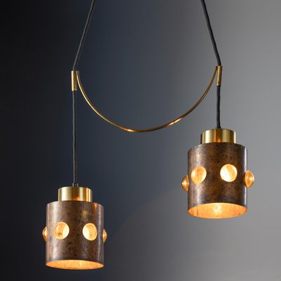 Double Hanging Lamp Copper Glass by Nanny Still for Raak Amsterdam