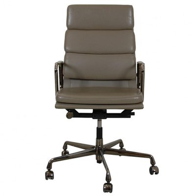 Ea-219 Office Chair in Grey Leather by Charles Eames, 1990s for