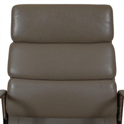 Ea 219 Office Chair in Grey Leather by Charles Eames 1990s for sale at Pamono