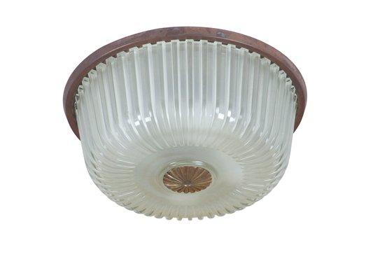 Vintage Italian Ceiling Lamp With Molded Gl 1950s For At Vintage Italian Ceiling Lamp With