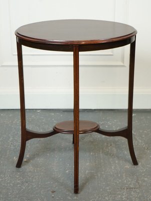 Antique Oval Hardwood Side Table for sale at Pamono