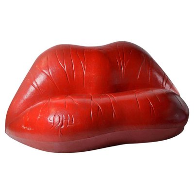 Surrealist Salivasofa Prototype Red Lips Sofa Salvador Dali 1972