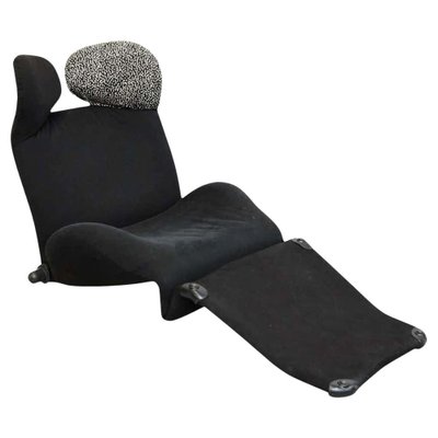 Wink 111 Armchair in Black by Toshiyuki Kita attributed to Cassina