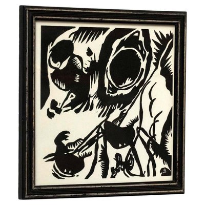 Wassily Kandinsky, Mid Century Modern Composition, Black and