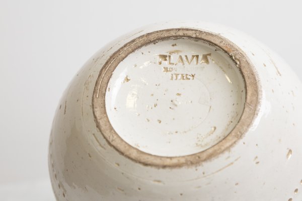 Ceramic White Rimini Series Vases from Bitossi, 1960s, Set of 3