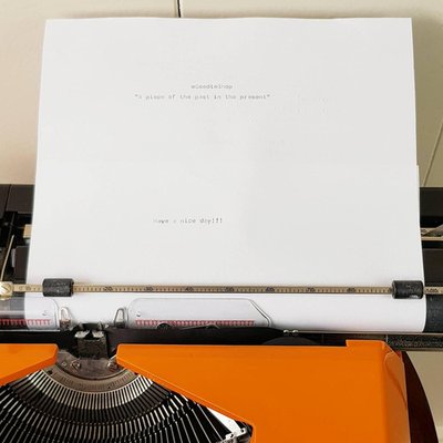 Vintage Orange Typewriter Adler Gabriele 2000, Western Germany for